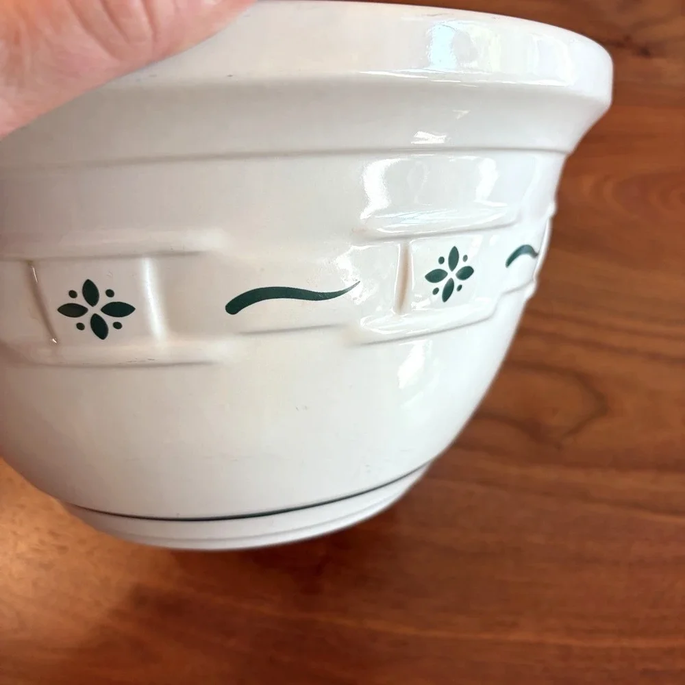 Longaberger Pottery Green Woven Traditions Large 10